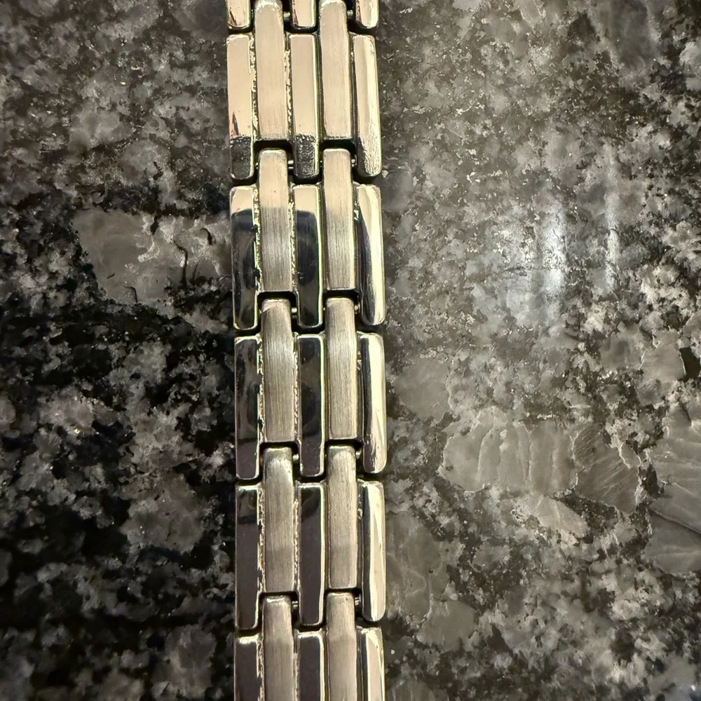 Stainless Steel Silver Link Watch Band Style Bracelet